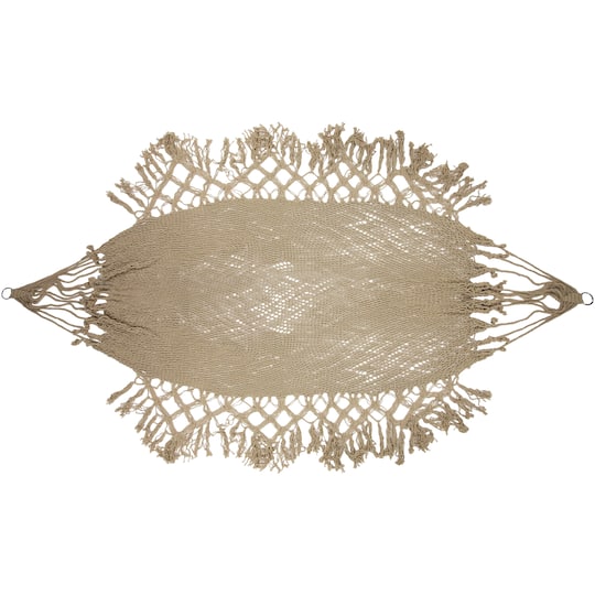 78" x 31" Natural Brown Macramé Hammock with Patterned Tassels By Northlight | Michaels®